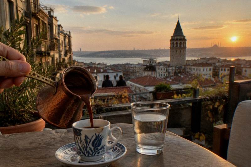 Turkish Coffee & Rooftop View